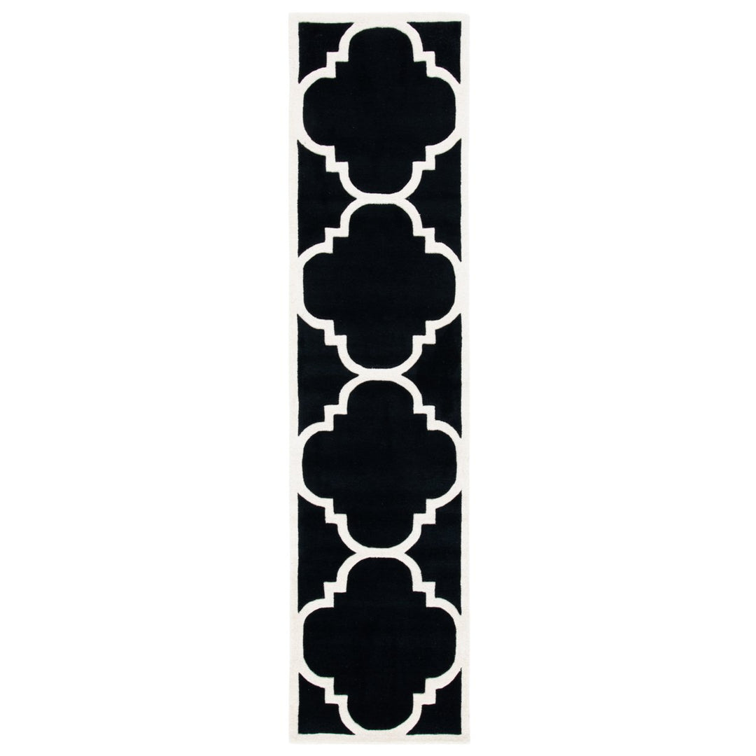 SAFAVIEH Chatham CHT730K Handmade Black / Ivory Rug Image 3