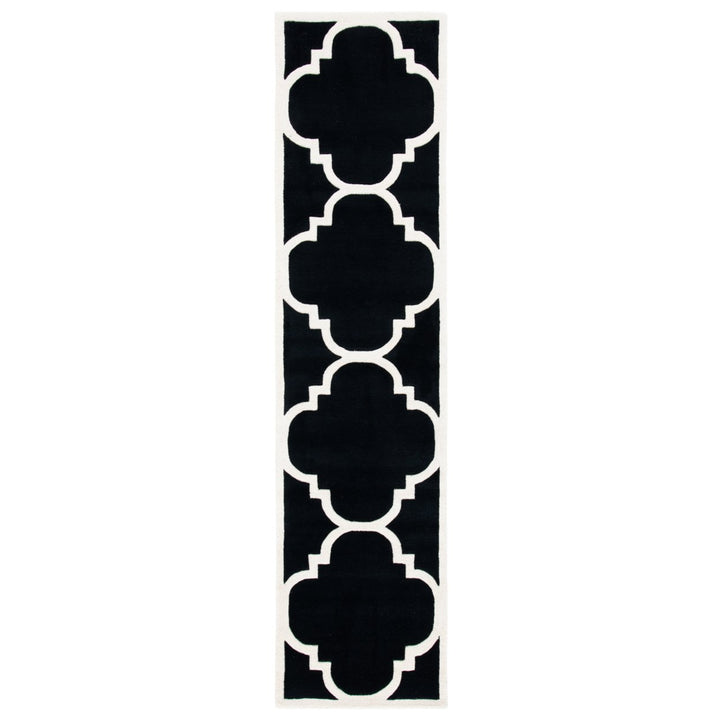 SAFAVIEH Chatham CHT730K Handmade Black / Ivory Rug Image 3