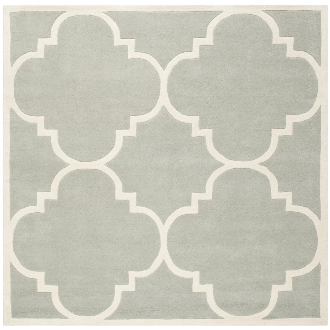 SAFAVIEH Chatham CHT730E Handmade Grey / Ivory Rug Image 8