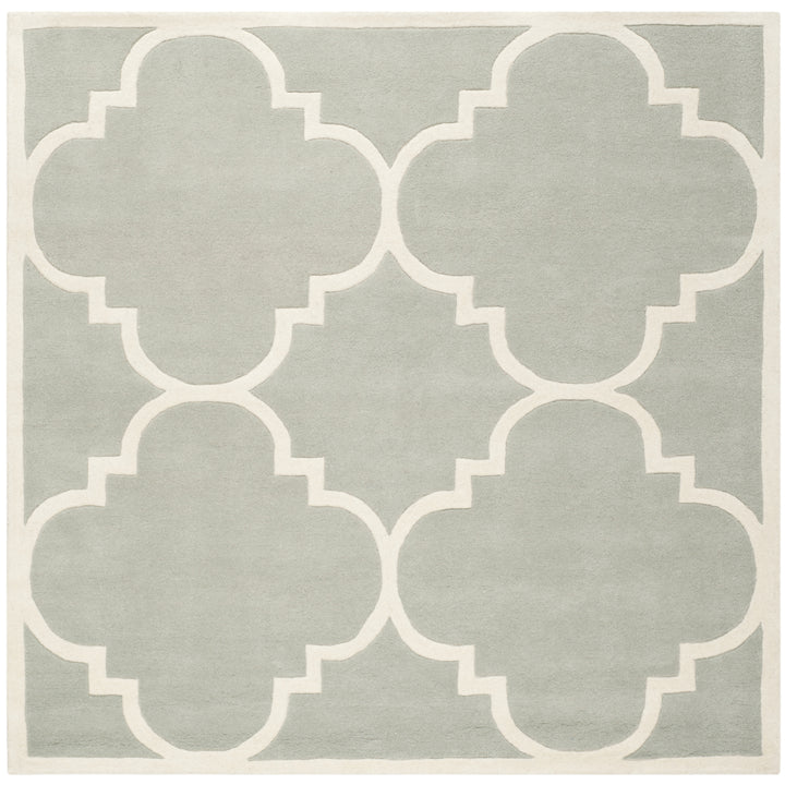 SAFAVIEH Chatham CHT730E Handmade Grey / Ivory Rug Image 8