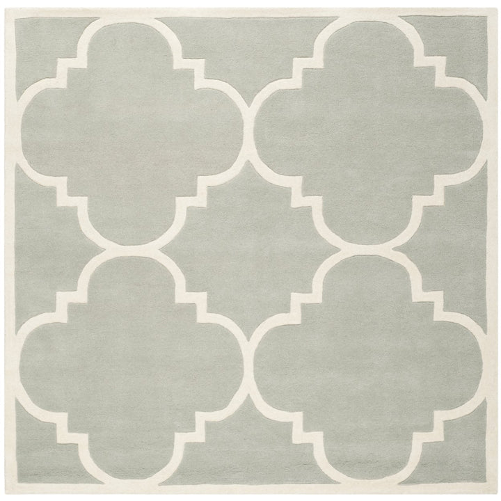 SAFAVIEH Chatham CHT730E Handmade Grey / Ivory Rug Image 1