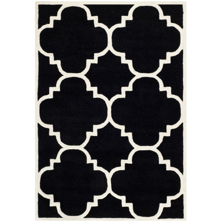 SAFAVIEH Chatham CHT730K Handmade Black / Ivory Rug Image 1