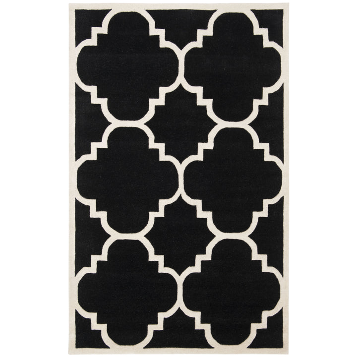 SAFAVIEH Chatham CHT730K Handmade Black / Ivory Rug Image 5