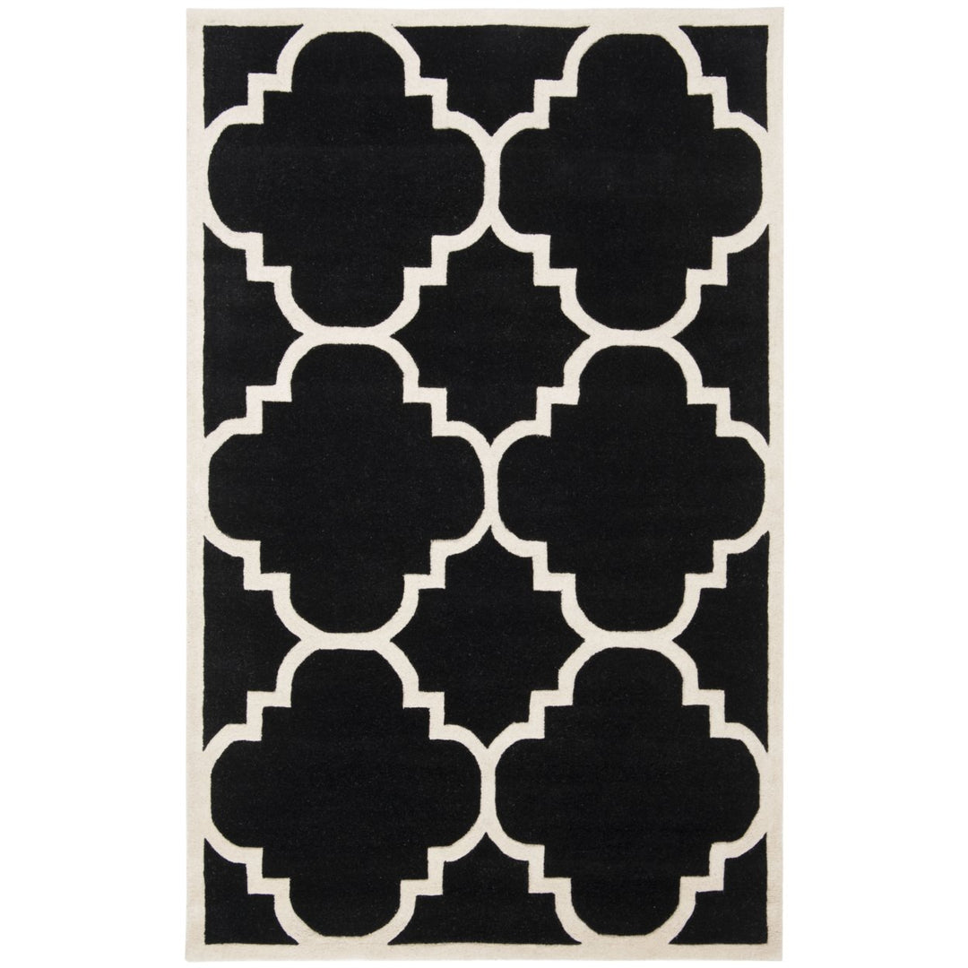 SAFAVIEH Chatham CHT730K Handmade Black / Ivory Rug Image 1