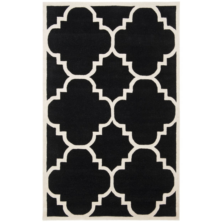 SAFAVIEH Chatham CHT730K Handmade Black / Ivory Rug Image 1