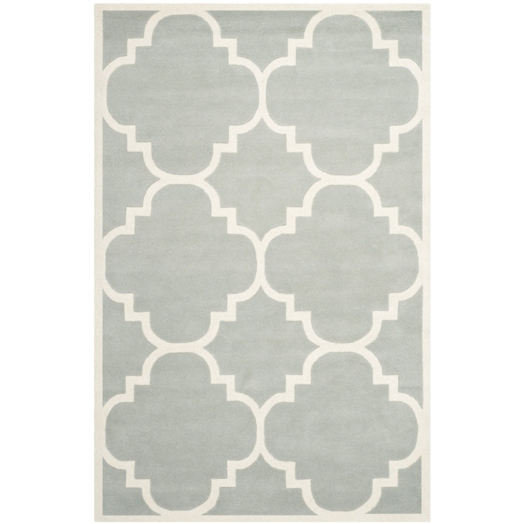 SAFAVIEH Chatham CHT730E Handmade Grey / Ivory Rug Image 9