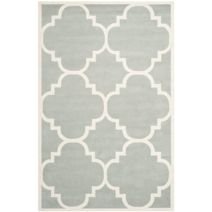 SAFAVIEH Chatham CHT730E Handmade Grey / Ivory Rug Image 1