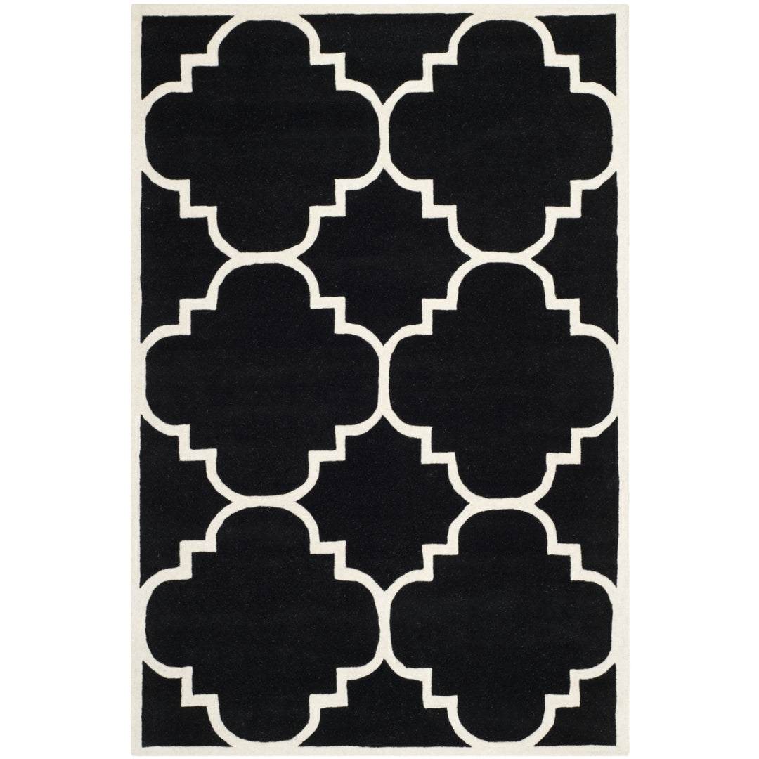 SAFAVIEH Chatham CHT730K Handmade Black / Ivory Rug Image 6