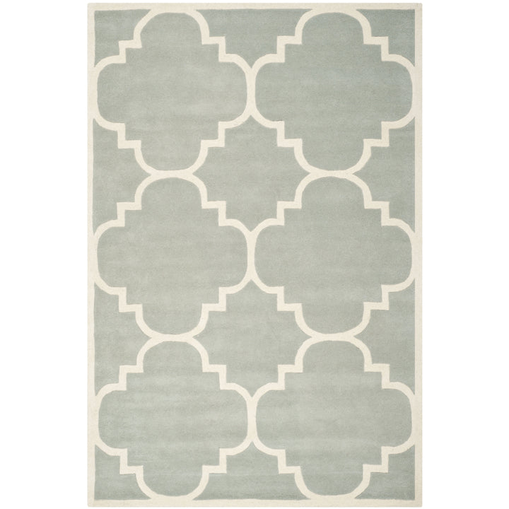 SAFAVIEH Chatham CHT730E Handmade Grey / Ivory Rug Image 10