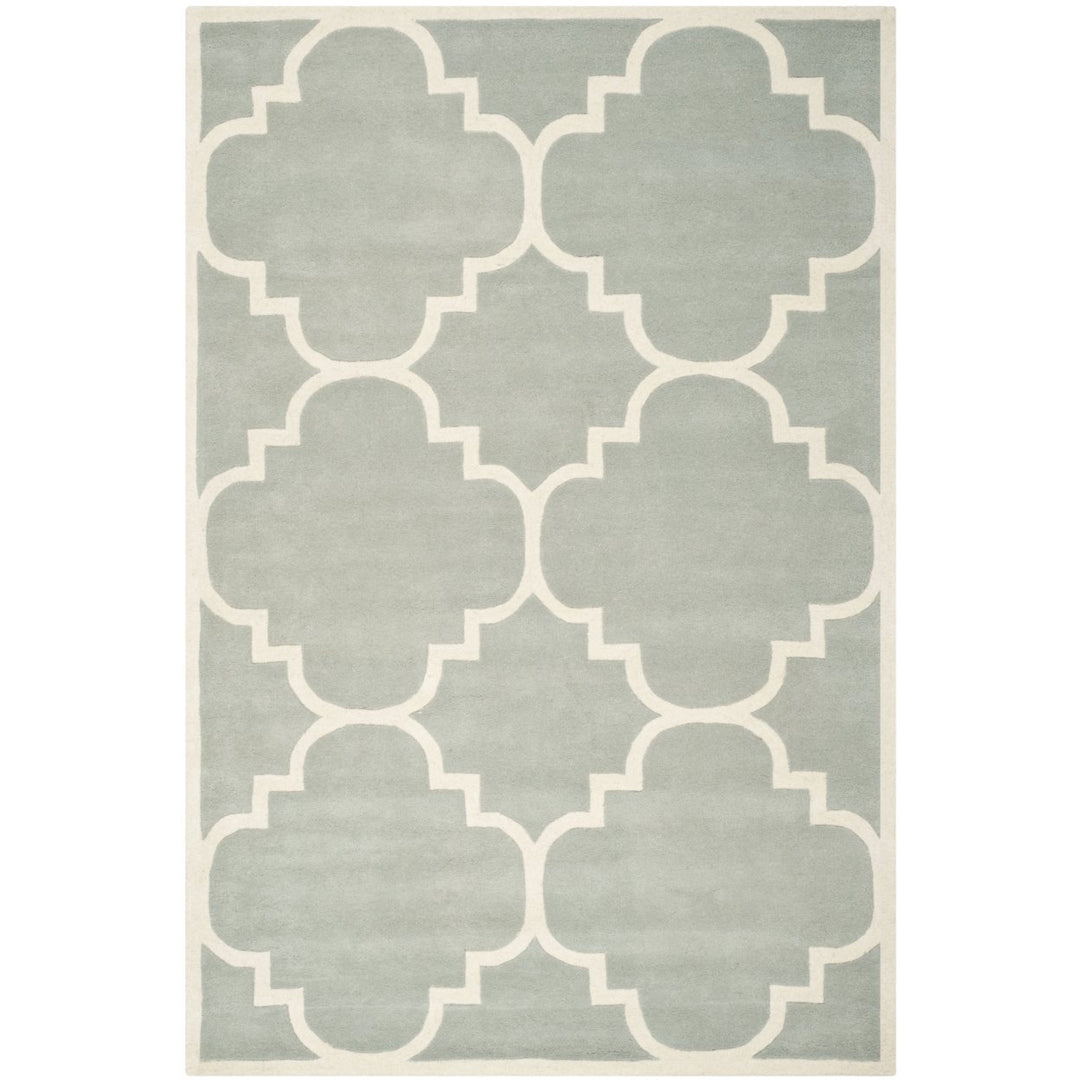 SAFAVIEH Chatham CHT730E Handmade Grey / Ivory Rug Image 1