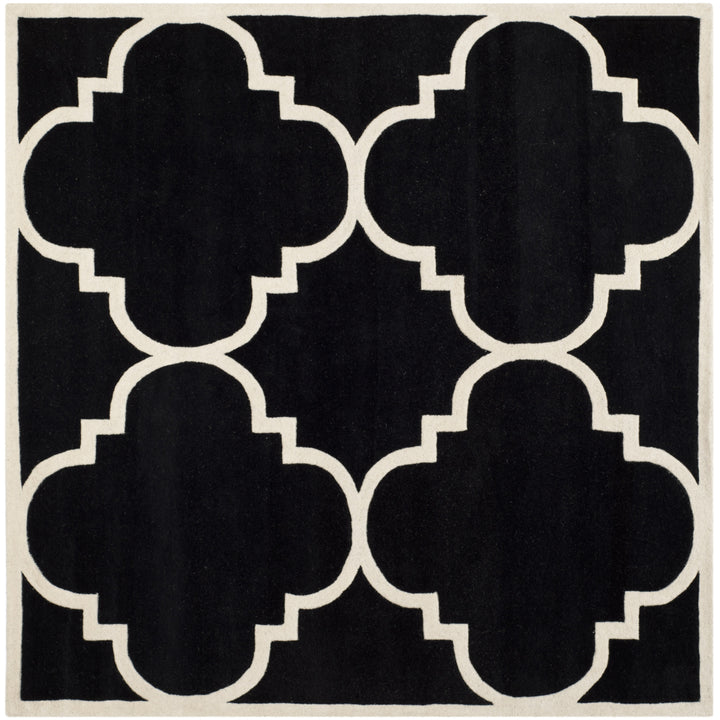 SAFAVIEH Chatham CHT730K Handmade Black / Ivory Rug Image 8