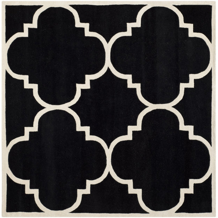 SAFAVIEH Chatham CHT730K Handmade Black / Ivory Rug Image 1