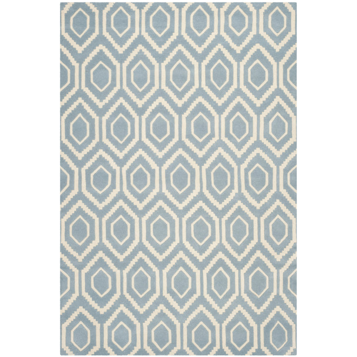 SAFAVIEH Chatham CHT731B Handmade Blue / Ivory Rug Image 1