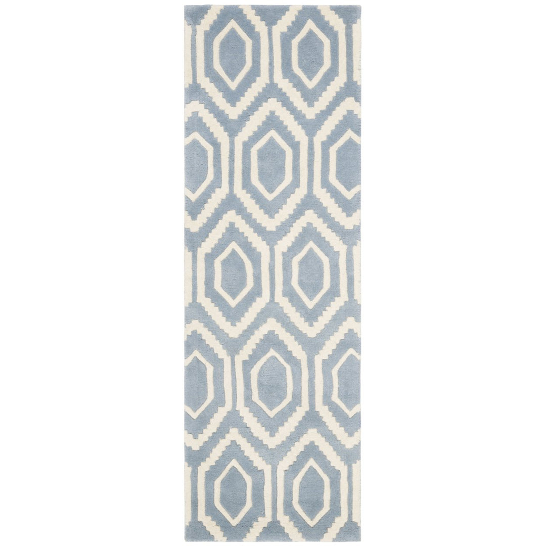 SAFAVIEH Chatham CHT731B Handmade Blue / Ivory Rug Image 1