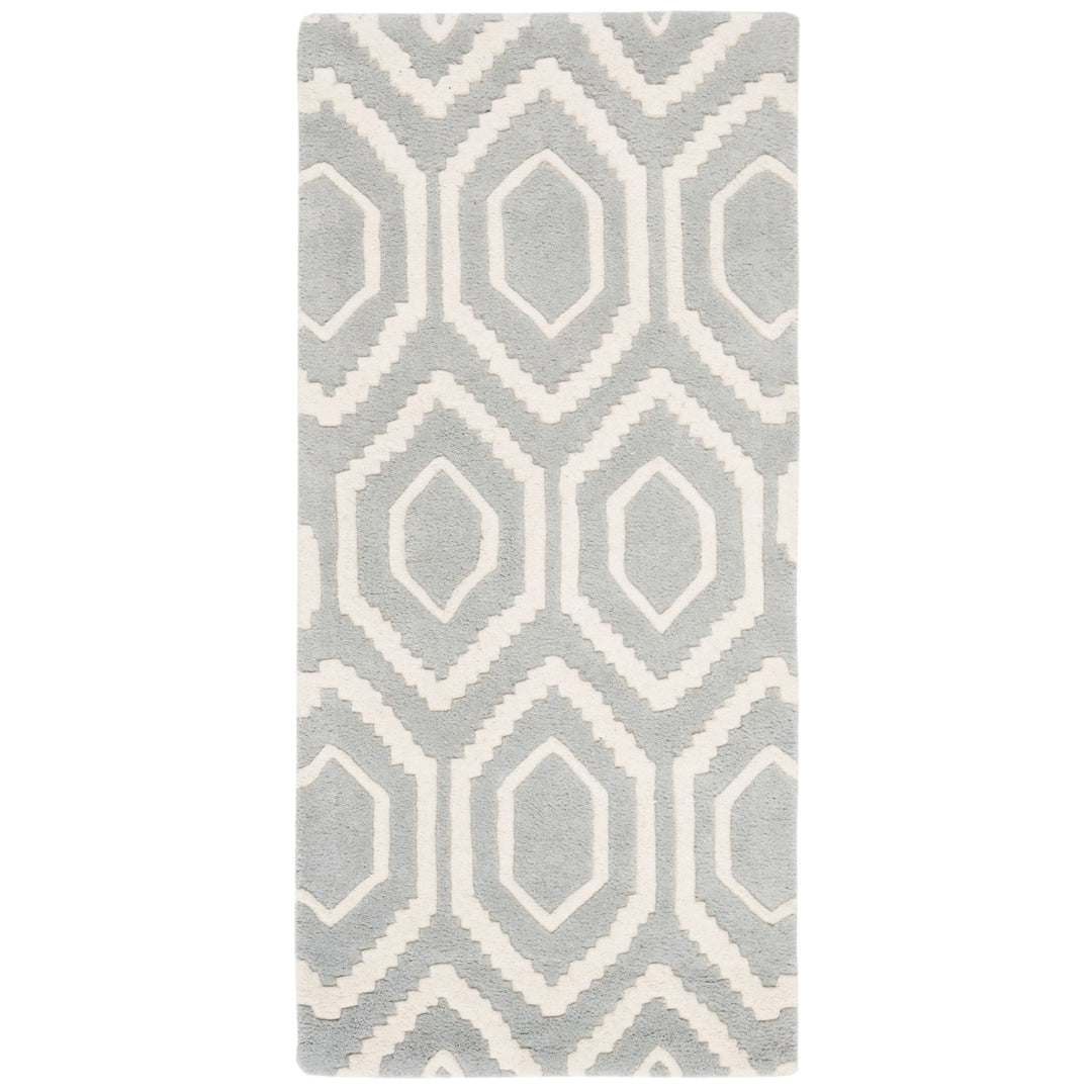 SAFAVIEH Chatham CHT731E Handmade Grey / Ivory Rug Image 4