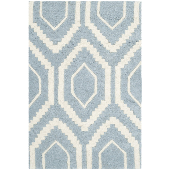 SAFAVIEH Chatham CHT731B Handmade Blue / Ivory Rug Image 8