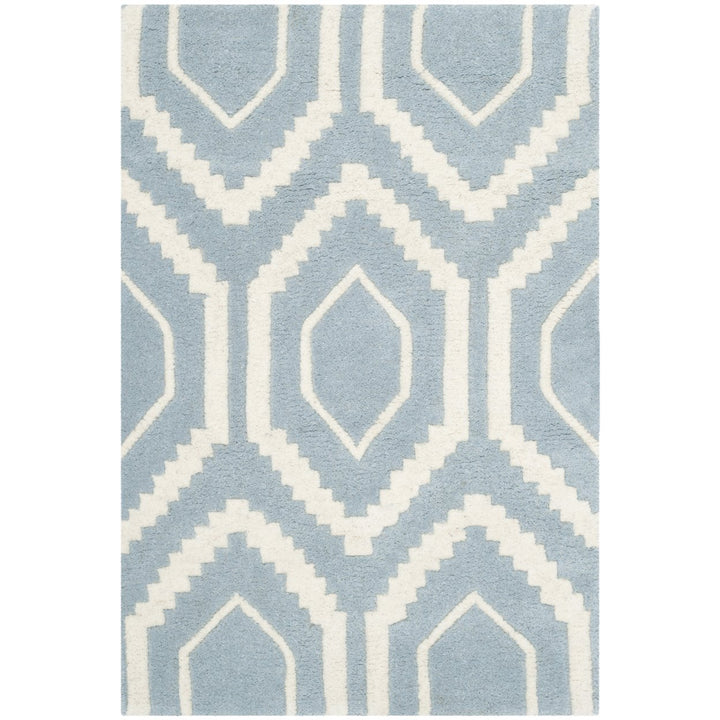 SAFAVIEH Chatham CHT731B Handmade Blue / Ivory Rug Image 1