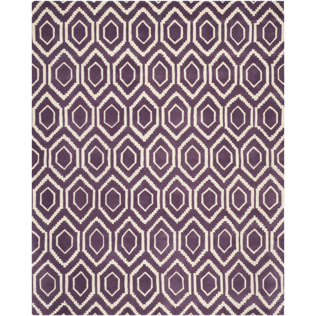 SAFAVIEH Chatham CHT731F Handmade Purple / Ivory Rug Image 1