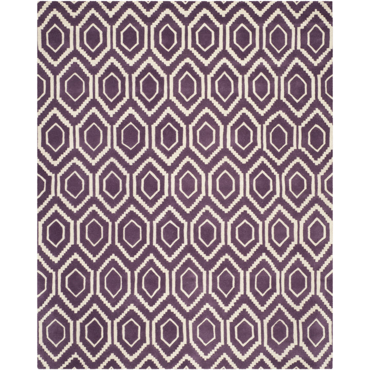 SAFAVIEH Chatham CHT731F Handmade Purple / Ivory Rug Image 1