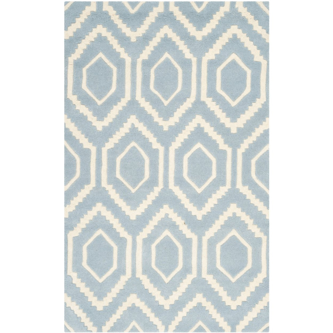 SAFAVIEH Chatham CHT731B Handmade Blue / Ivory Rug Image 1