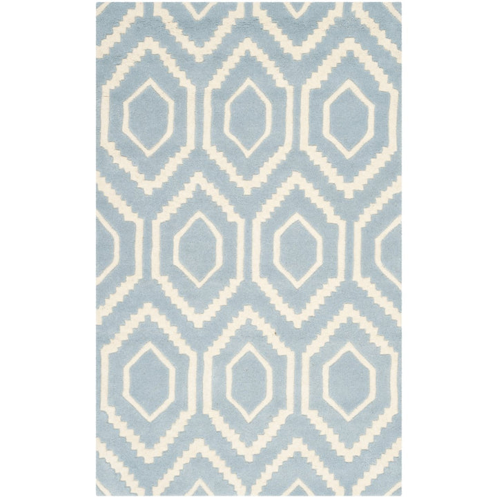 SAFAVIEH Chatham CHT731B Handmade Blue / Ivory Rug Image 1