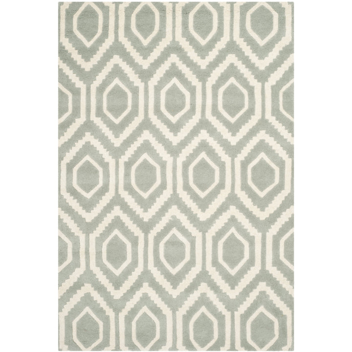 SAFAVIEH Chatham CHT731E Handmade Grey / Ivory Rug Image 7