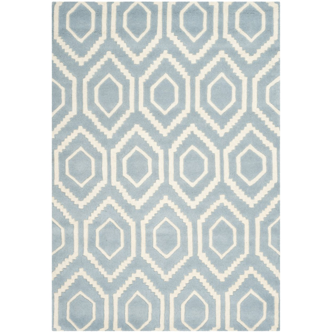 SAFAVIEH Chatham CHT731B Handmade Blue / Ivory Rug Image 1