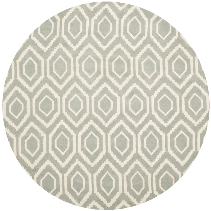 SAFAVIEH Chatham CHT731E Handmade Grey / Ivory Rug Image 8