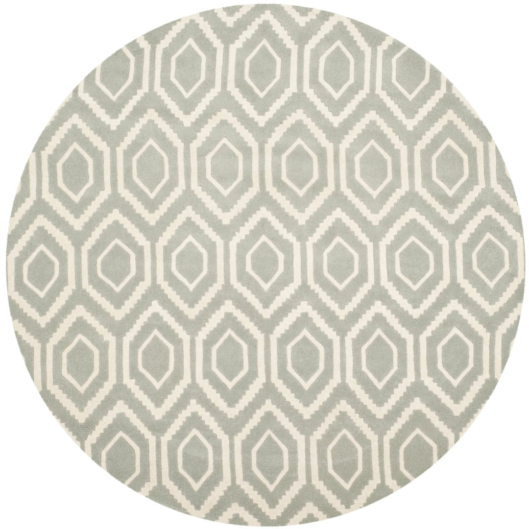 SAFAVIEH Chatham CHT731E Handmade Grey / Ivory Rug Image 1