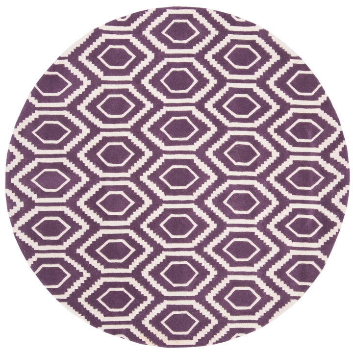 SAFAVIEH Chatham CHT731F Handmade Purple / Ivory Rug Image 4