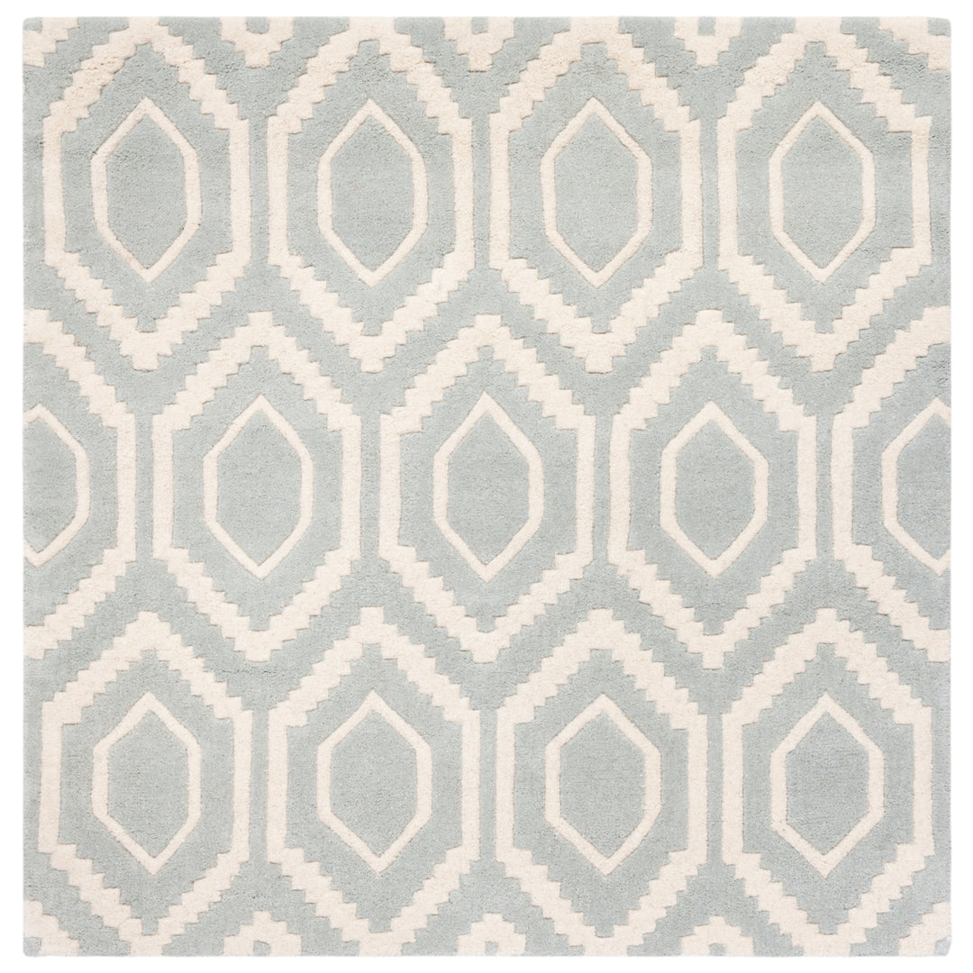 SAFAVIEH Chatham CHT731E Handmade Grey / Ivory Rug Image 9