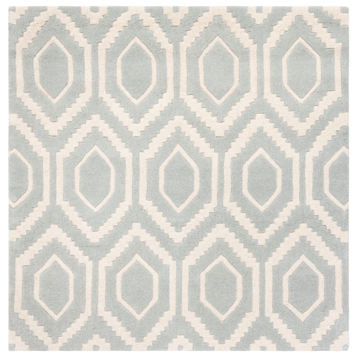 SAFAVIEH Chatham CHT731E Handmade Grey / Ivory Rug Image 9