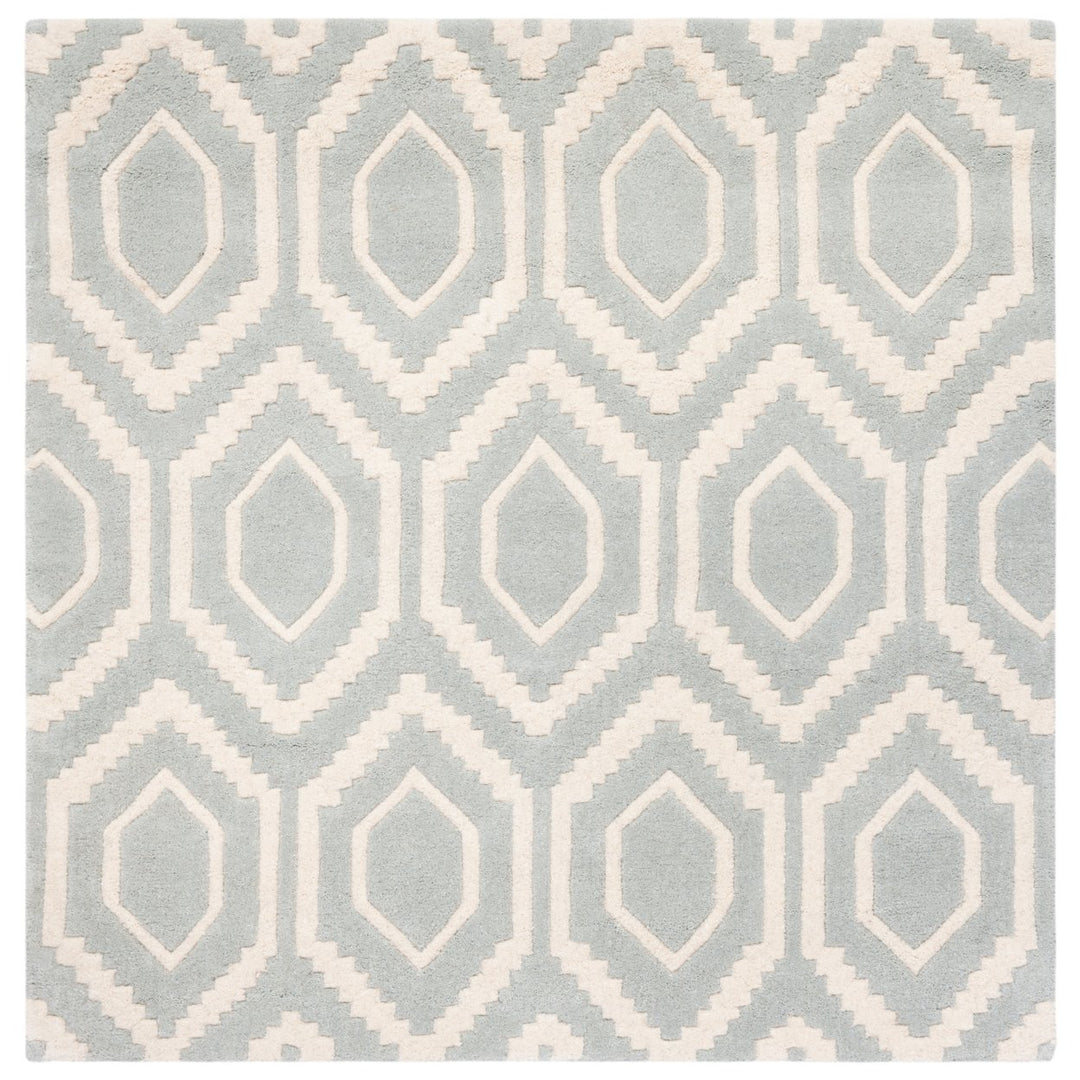 SAFAVIEH Chatham CHT731E Handmade Grey / Ivory Rug Image 1