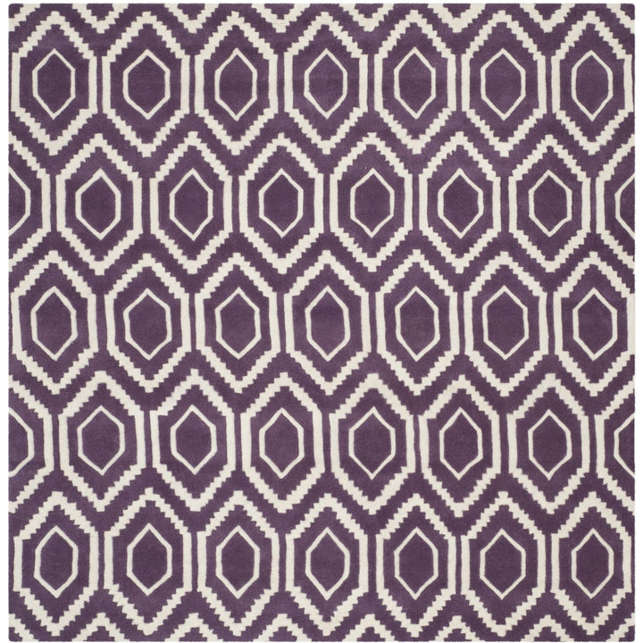 SAFAVIEH Chatham CHT731F Handmade Purple / Ivory Rug Image 1