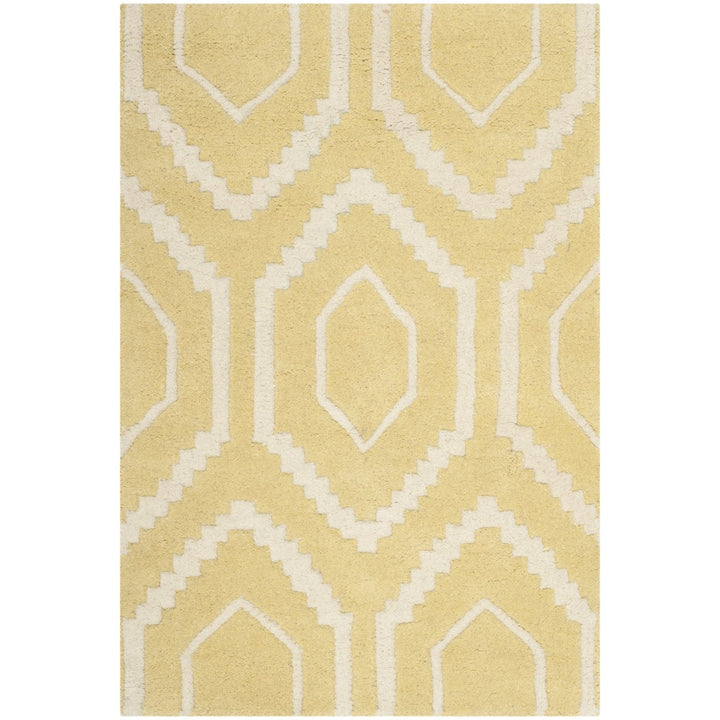 SAFAVIEH Chatham CHT731L Handmade Light Gold / Ivory Rug Image 1