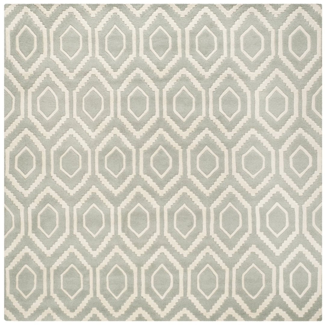 SAFAVIEH Chatham CHT731E Handmade Grey / Ivory Rug Image 1