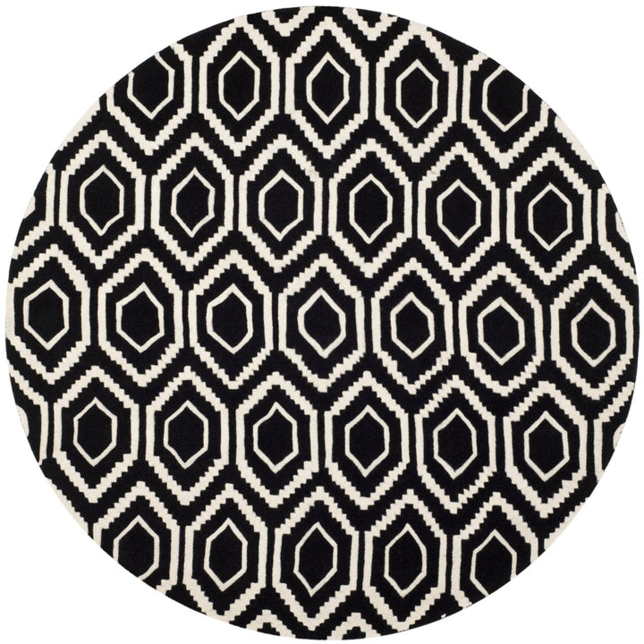 SAFAVIEH Chatham CHT731K Handmade Black / Ivory Rug Image 1