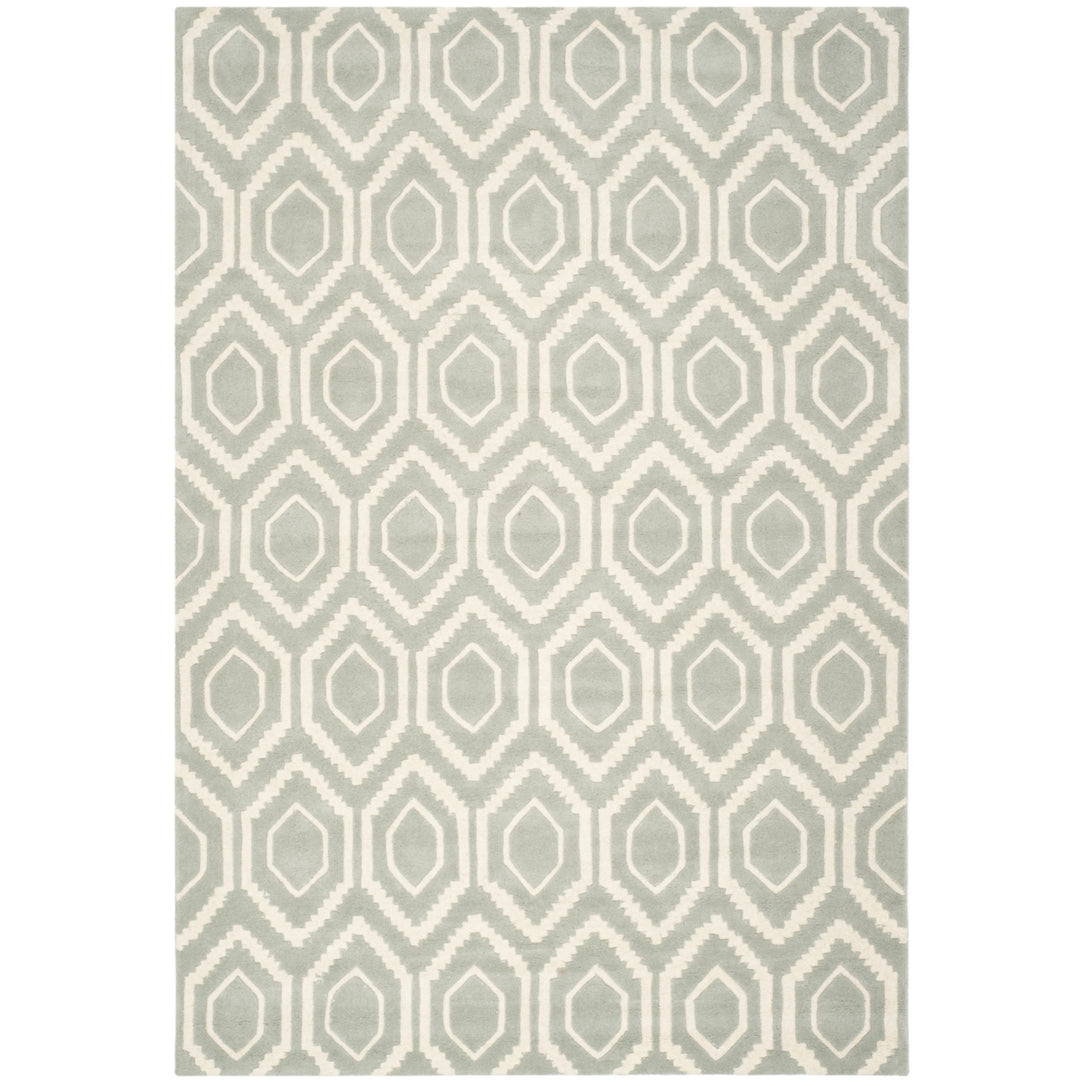 SAFAVIEH Chatham CHT731E Handmade Grey / Ivory Rug Image 11