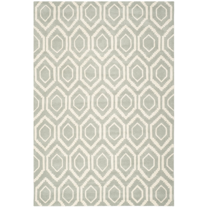 SAFAVIEH Chatham CHT731E Handmade Grey / Ivory Rug Image 11