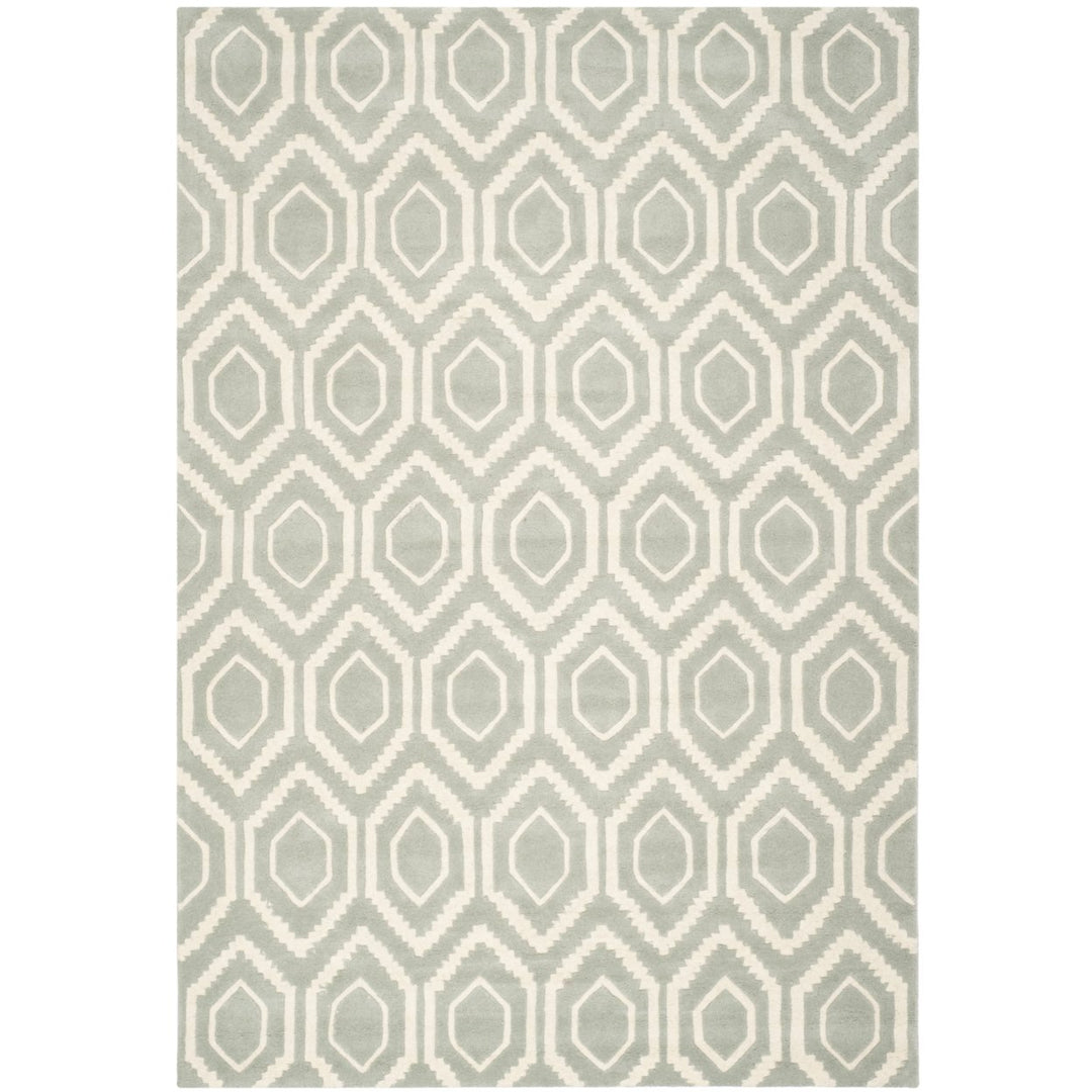 SAFAVIEH Chatham CHT731E Handmade Grey / Ivory Rug Image 1