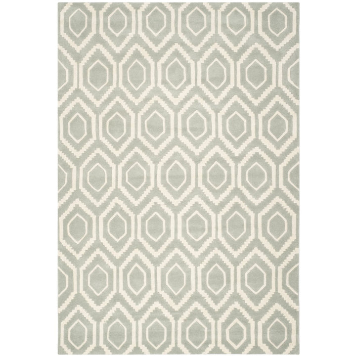 SAFAVIEH Chatham CHT731E Handmade Grey / Ivory Rug Image 1