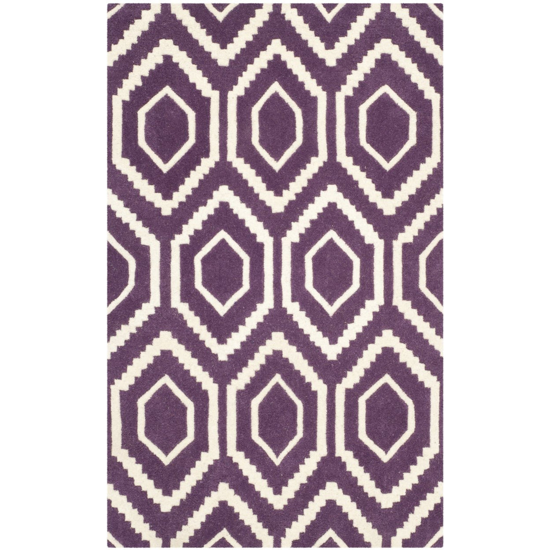 SAFAVIEH Chatham CHT731F Handmade Purple / Ivory Rug Image 1