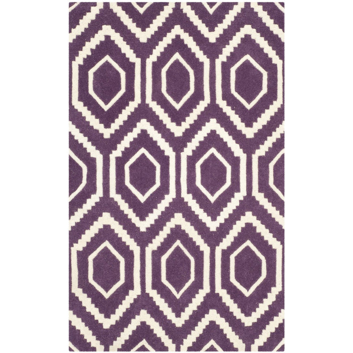 SAFAVIEH Chatham CHT731F Handmade Purple / Ivory Rug Image 1