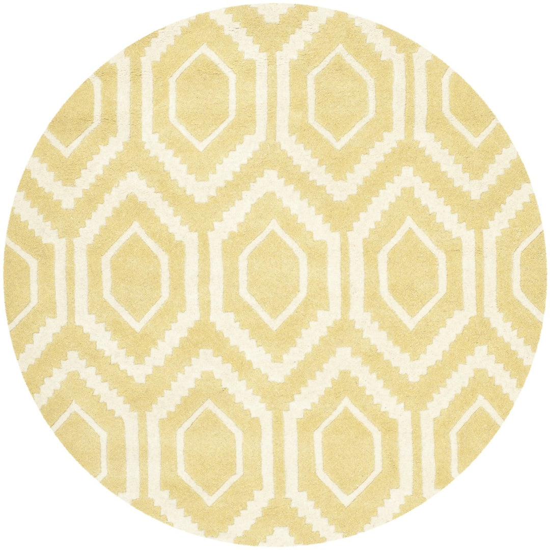 SAFAVIEH Chatham CHT731L Handmade Light Gold / Ivory Rug Image 1