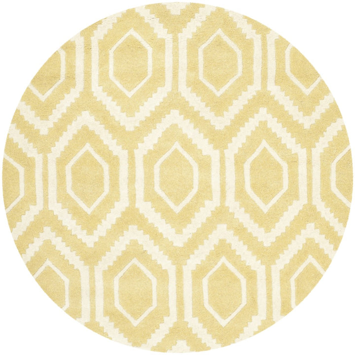 SAFAVIEH Chatham CHT731L Handmade Light Gold / Ivory Rug Image 1