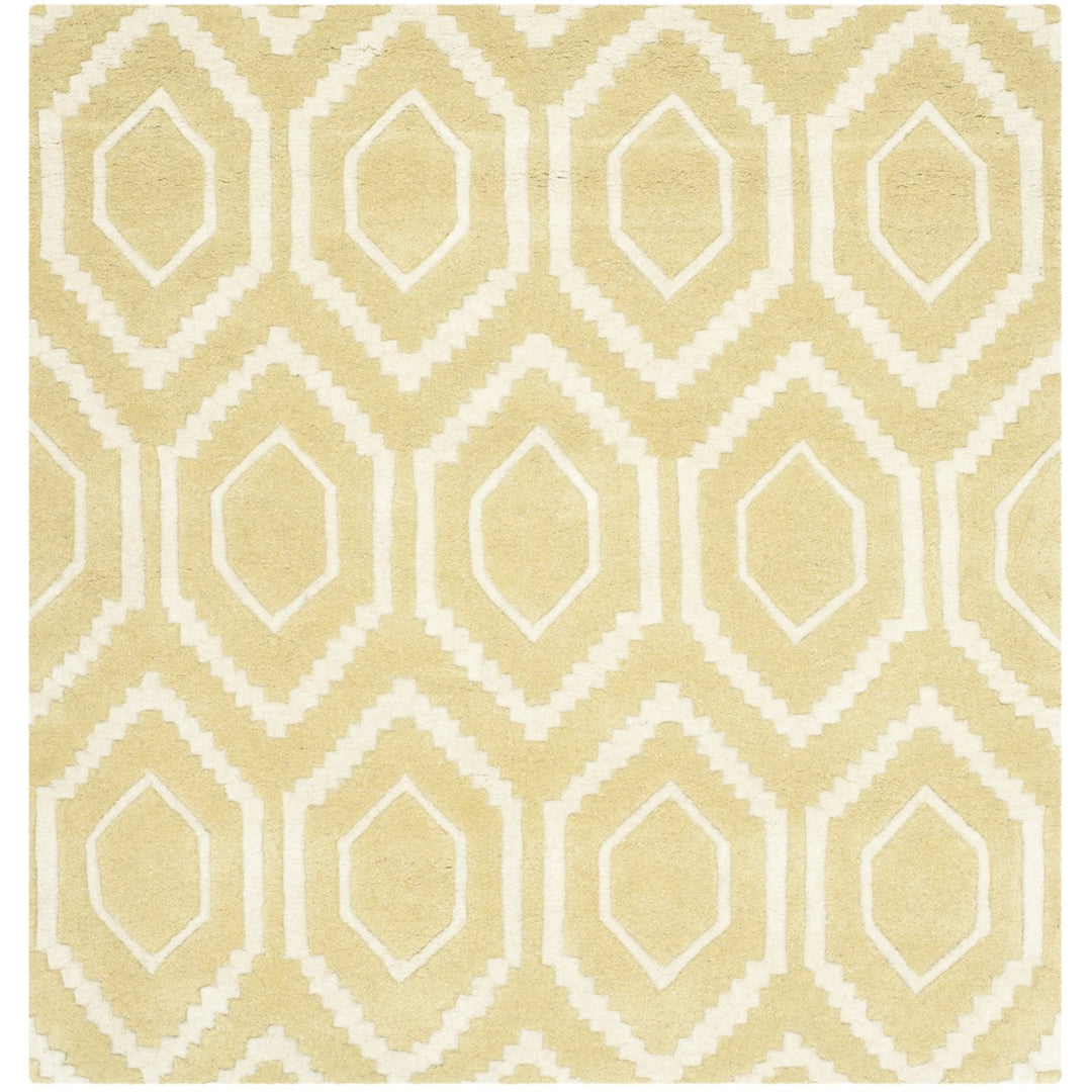 SAFAVIEH Chatham CHT731L Handmade Light Gold / Ivory Rug Image 1