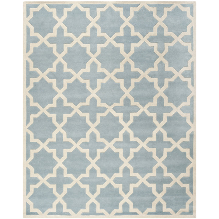 SAFAVIEH Chatham CHT732B Handmade Blue / Ivory Rug Image 1