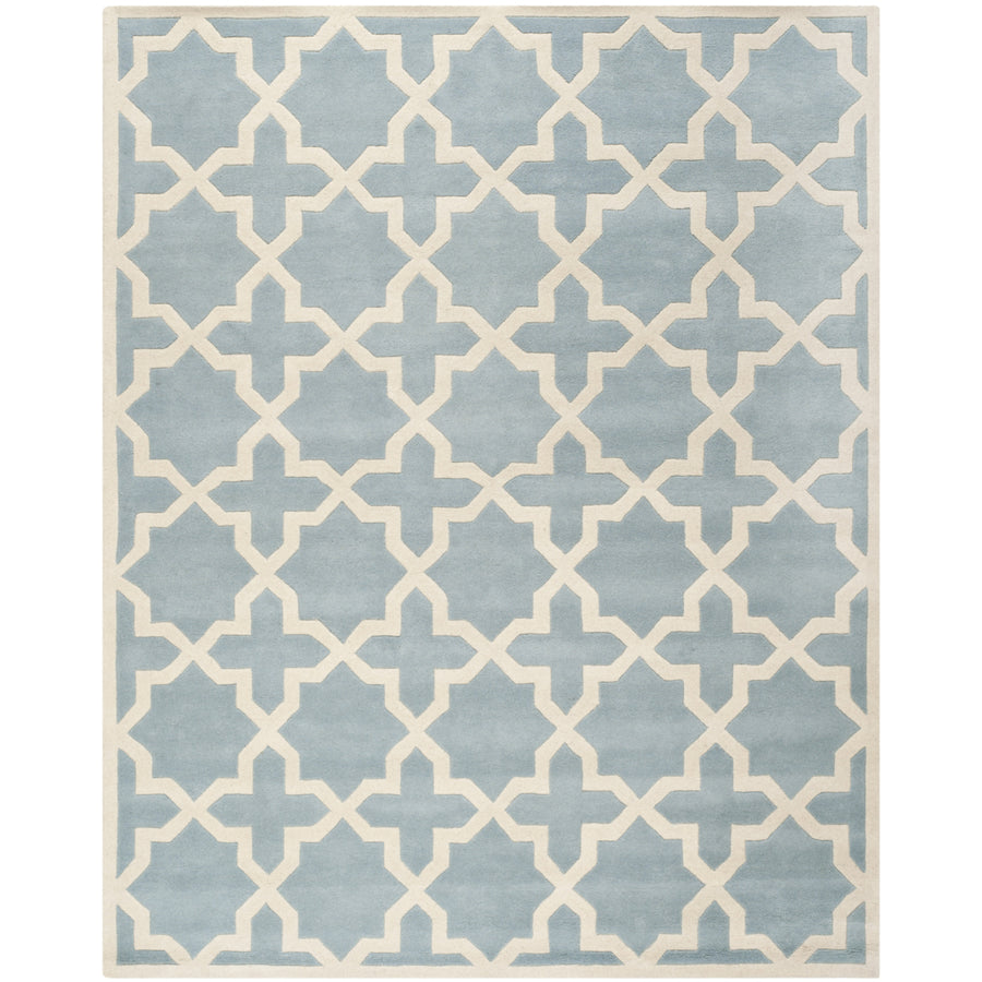 SAFAVIEH Chatham CHT732B Handmade Blue / Ivory Rug Image 1