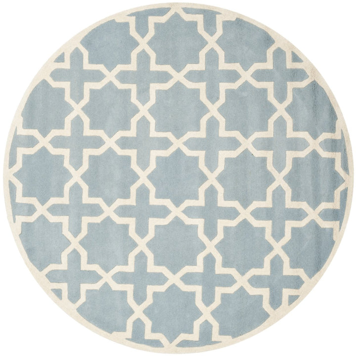 SAFAVIEH Chatham CHT732B Handmade Blue / Ivory Rug Image 1