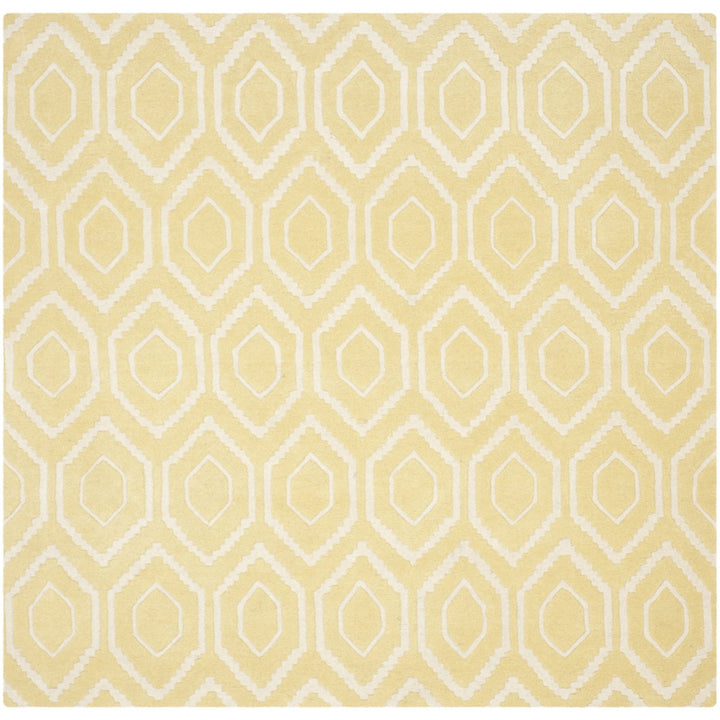 SAFAVIEH Chatham CHT731L Handmade Light Gold / Ivory Rug Image 10